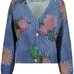 DESIGUAL CARDIGAN DONNA BLU
