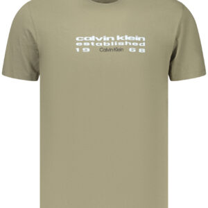 CALVIN KLEIN T-SHIRT MANICHE CORTE UOMO VERDE