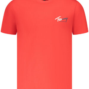 TOMMY HILFIGER T-SHIRT MANICHE CORTE UOMO ROSSO