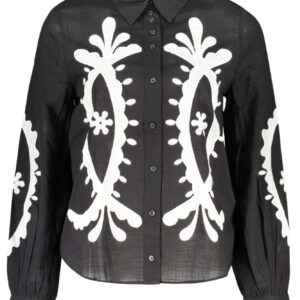 DESIGUAL CAMICIA MANICHE LUNGHE DONNA NERO
