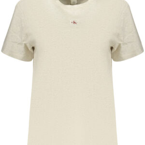 CALVIN KLEIN T-SHIRT MANICHE CORTE DONNA GRIGIO