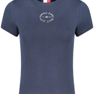 TOMMY HILFIGER T-SHIRT MANICHE CORTE DONNA BLU