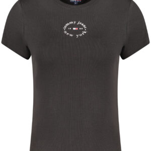 TOMMY HILFIGER T-SHIRT MANICHE CORTE DONNA NERO