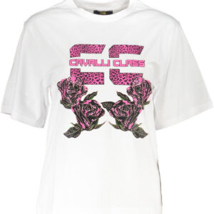 CAVALLI CLASS T-SHIRT MANICHE CORTE DONNA BIANCO