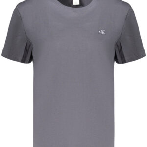CALVIN KLEIN T-SHIRT MANICHE CORTE DONNA GRIGIO