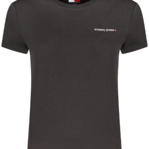 TOMMY HILFIGER T-SHIRT MANICHE CORTE DONNA NERO