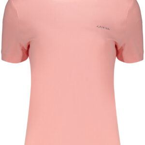 GUESS JEANS T-SHIRT MANICHE CORTE DONNA ROSA
