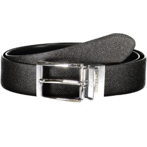GUESS JEANS CINTURA IN PELLE UOMO NERO