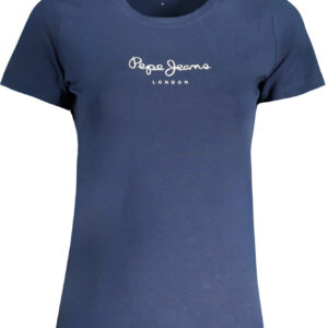PEPE JEANS T-SHIRT MANICHE CORTE DONNA BLU