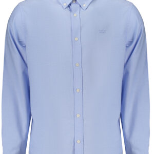 GUESS JEANS CAMICIA MANICHE LUNGHE UOMO AZZURRO