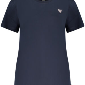 GUESS JEANS T-SHIRT MANICHE CORTE DONNA BLU