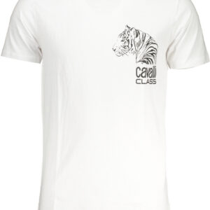CAVALLI CLASS T-SHIRT MANICHE CORTE UOMO BIANCO