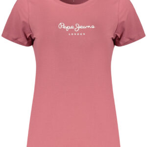 PEPE JEANS T-SHIRT MANICHE CORTE DONNA ROSA