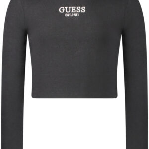 GUESS JEANS T-SHIRT MANICHE LUNGHE BAMBINA NERO