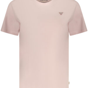 GUESS JEANS T-SHIRT MANICHE CORTE DONNA ROSA