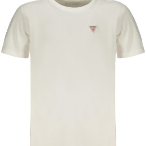 GUESS JEANS T-SHIRT MANICHE CORTE BAMBINO BIANCO