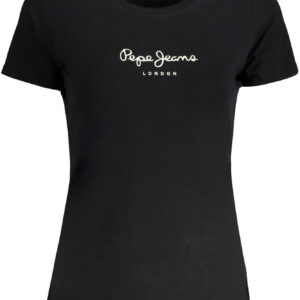 PEPE JEANS T-SHIRT MANICHE CORTE DONNA NERO