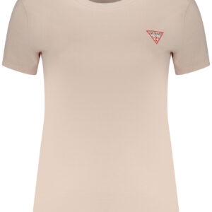 GUESS JEANS T-SHIRT MANICHE CORTE DONNA ROSA