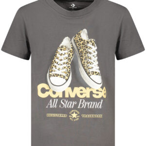 CONVERSE T-SHIRT MANICHE CORTE BAMBINA GRIGIO