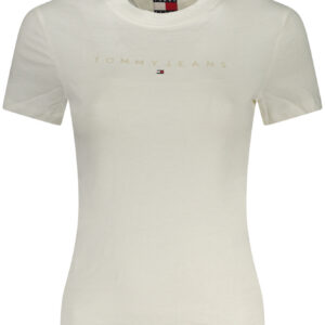 TOMMY HILFIGER T-SHIRT MANICHE CORTE DONNA BIANCO