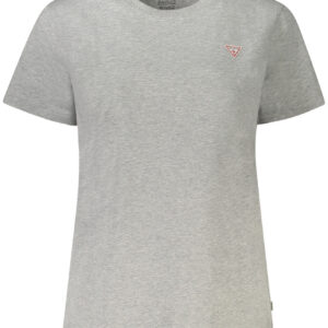 GUESS JEANS T-SHIRT MANICHE CORTE DONNA GRIGIO
