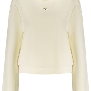 GUESS JEANS FELPA SENZA ZIP DONNA BIANCO