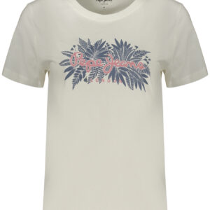 PEPE JEANS T-SHIRT MANICHE CORTE DONNA BIANCO