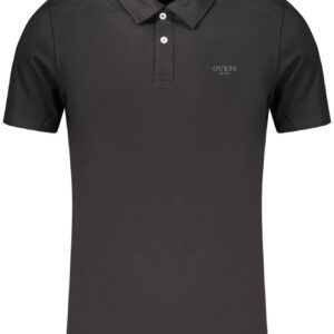 GUESS JEANS POLO MANICHE CORTE UOMO NERO