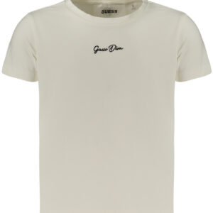 GUESS JEANS T-SHIRT MANICHE CORTE BAMBINA BIANCO