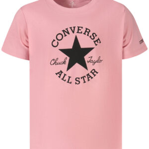 CONVERSE T-SHIRT MANICHE CORTE BAMBINA ROSA