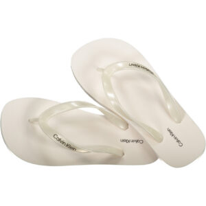 CALVIN KLEIN CALZATURA CIABATTA DONNA BIANCO