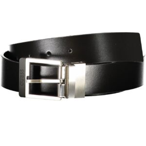 GUESS JEANS CINTURA IN PELLE UOMO NERO