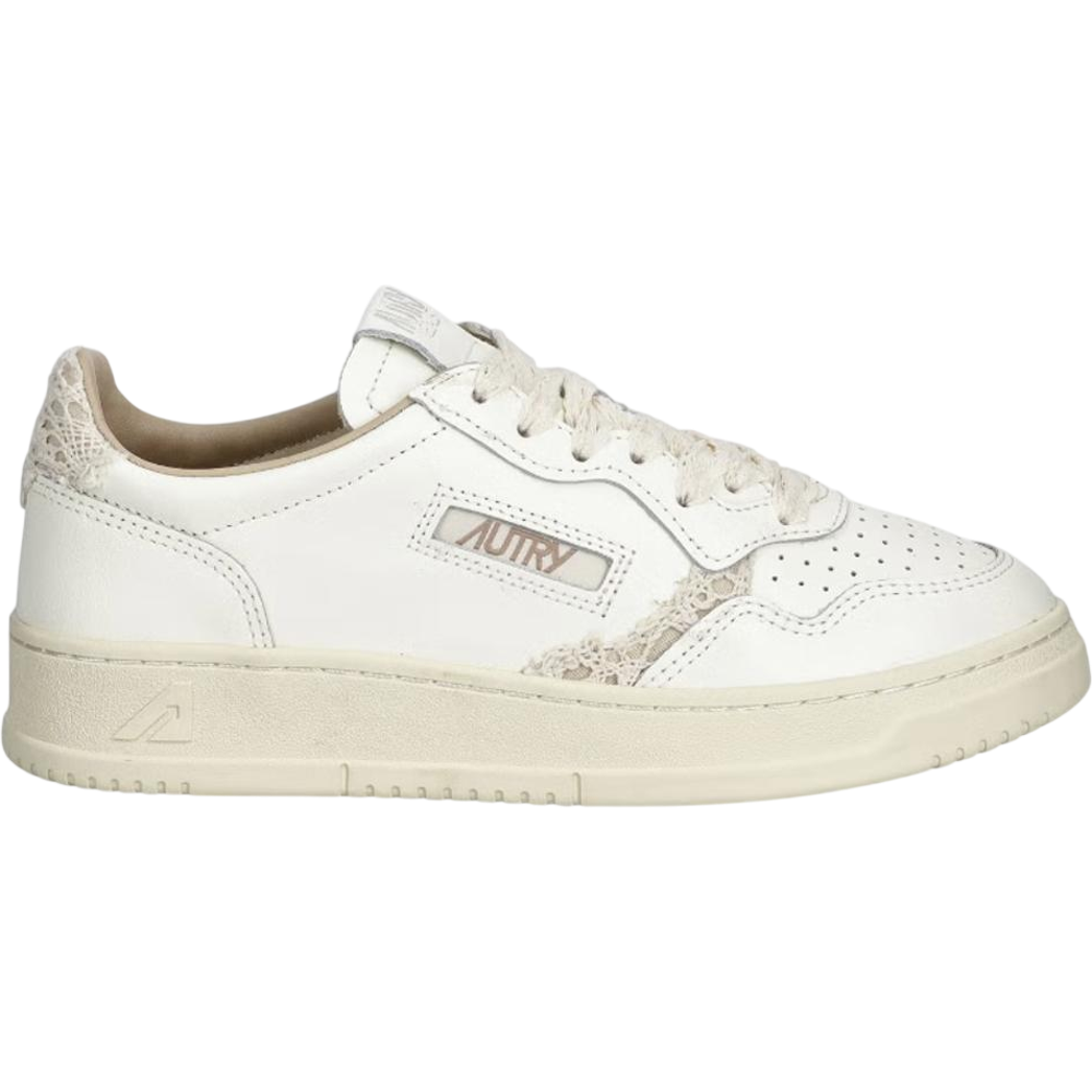 Autry Medalist Low Beige Lace (Women's)