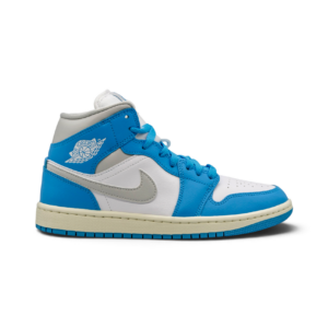 Jordan 1 Mid Dark Powder Blue White Sail Neutral Grey (Women's)