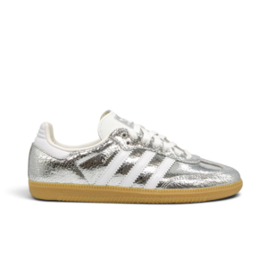 ADIDAS Samba OG Silver Metallic Cracked Leather (Women's)