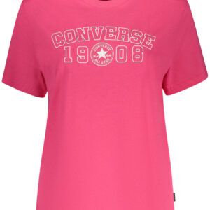 CONVERSE T-SHIRT MANICHE CORTE DONNA ROSA