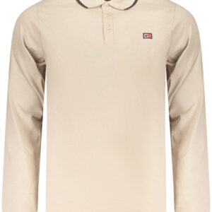 NORWAY 1963 POLO MANICHE LUNGHE UOMO BEIGE
