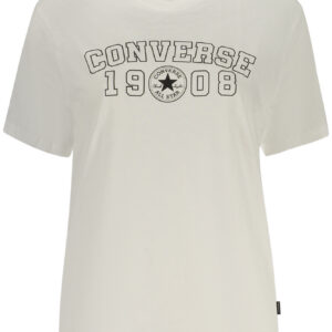 CONVERSE T-SHIRT MANICHE CORTE DONNA BIANCO