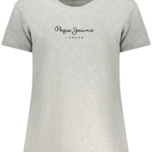 PEPE JEANS T-SHIRT MANICHE CORTE DONNA GRIGIO