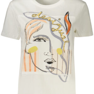 DESIGUAL T-SHIRT MANICHE CORTE DONNA BIANCO