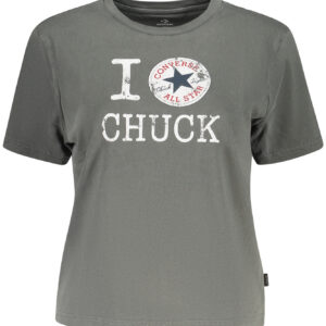 CONVERSE T-SHIRT MANICHE CORTE DONNA GRIGIO