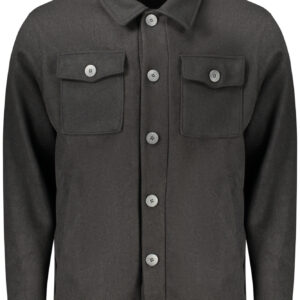 RIFLE CAMICIA MANICHE LUNGHE UOMO NERO