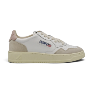 Autry Medalist Leather Low White Pink (Women's)