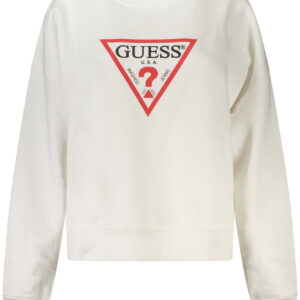GUESS JEANS FELPA SENZA ZIP DONNA BIANCO