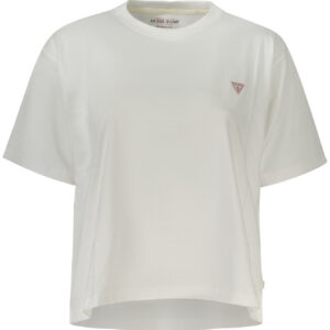GUESS JEANS T-SHIRT MANICHE CORTE DONNA BIANCO