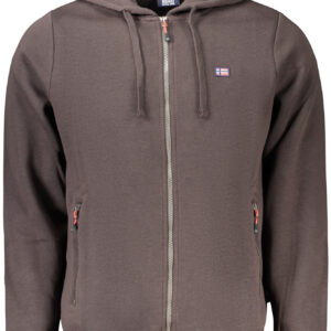 NORWAY 1963 FELPA CON ZIP UOMO MARRONE