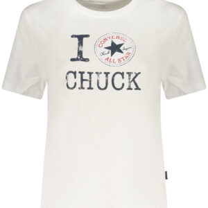 CONVERSE T-SHIRT MANICHE CORTE DONNA BIANCO