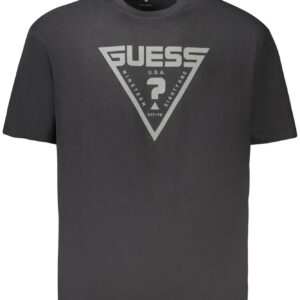 GUESS JEANS T-SHIRT MANICHE CORTE UOMO NERO