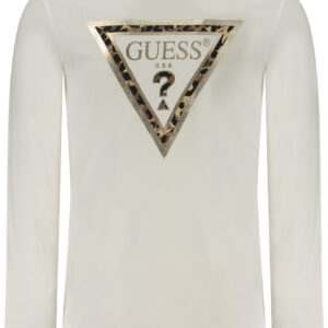 GUESS JEANS T-SHIRT MANICHE LUNGHE BAMBINA BIANCO