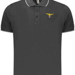 ACCADEMIA MILITARE POLO MANICHE CORTE UOMO NERO